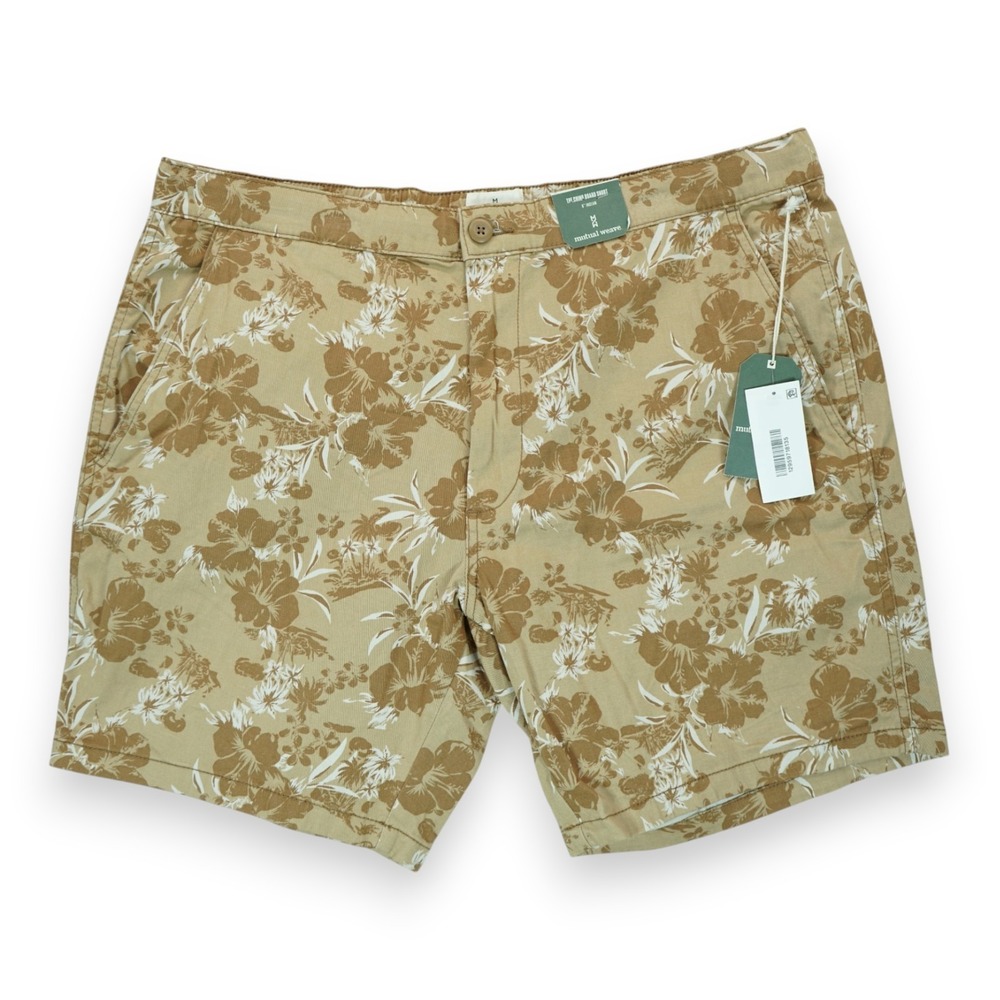 NWT Mutual‎ Weave Board Shorts Size 38 Floral Pattern ~ Men's
